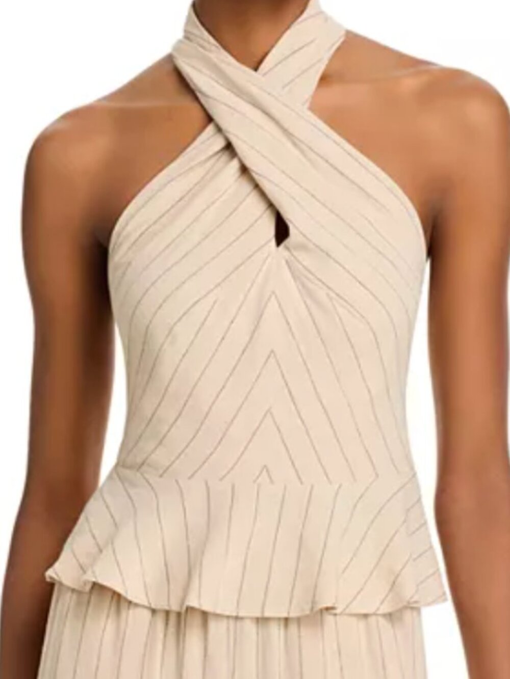 STEVE MADDEN Kosta Peplum Halter Top